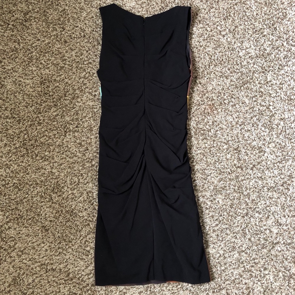 Nicole Miller Brown and Blue Sheath Dress - Picture 4 of 4